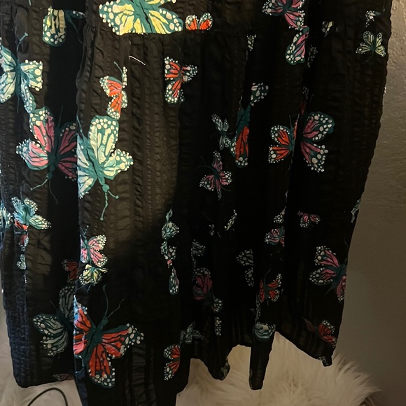 CRISTINA MARTINEZ PRINT TIERED SUNDRESS IN BLACK BUTTERFLY BEAUTY SIZE 3X - Picture 8 of 10